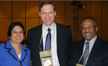 Photo of Dr. Melinda Somasekhar, Drs. Raymond Greenberg and Sabra C. Slaughter