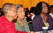 Photo of Drs. LaVerne Ragster and Gloria Callwood, and Dorris Campbell